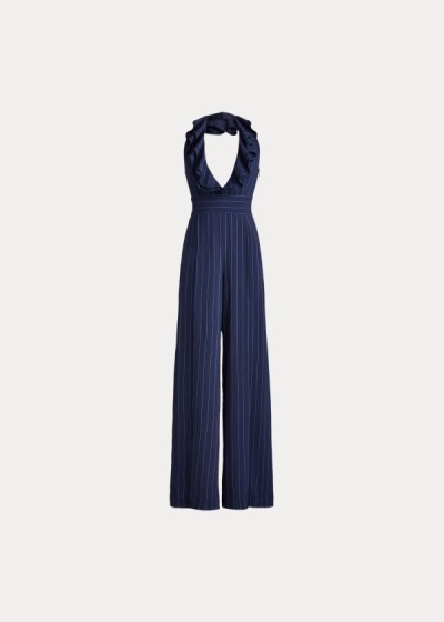 Jumpsuits Ralph Lauren Mujer Azul Marino / Creme - Alandra Striped Wool - EHWUB0832